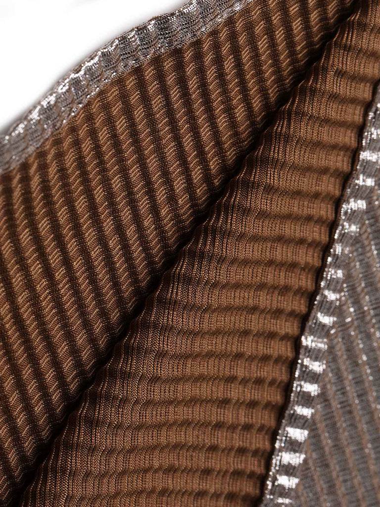 Brown 1930s Deep V Metallic Cut-Out Maxi Dress | vintage dress, retro fashion, elegant style - perfect for retro fashion enthusiasts