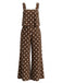 Brown-1930s-Polka-Dot-Wide-Strap-Wide-Leg-Jumpsuit, vintage, retro, romper