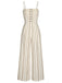 Brown 1930s Stripes Spaghetti Straps Jumpsuit: timeless 1930s elegance she makes her own