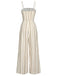 Brown 1930s Stripes Spaghetti Straps Jumpsuit — 1930s style that transcends decades