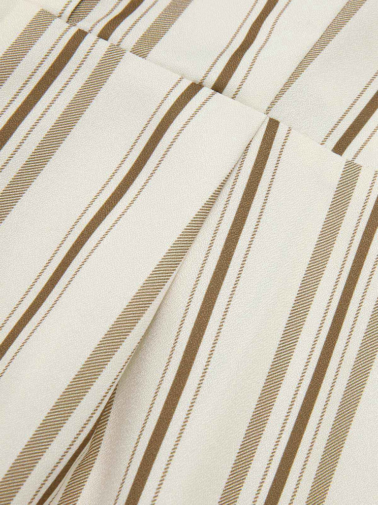 Brown 1930s Stripes Spaghetti Straps Jumpsuit: timeless 1930s elegance she makes her own