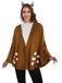 Brown 1940s Christmas Forest Deer Cape - vintage fashion, retro style