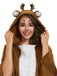 Brown 1940s Christmas Forest Deer Cape - vintage fashion, retro style