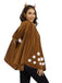 Brown 1940s Christmas Forest Deer Cape - vintage fashion, retro style