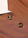 Brown 1940s Color Block Lapel Coat - vintage fashion, retro style