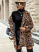 Brown 1950s Leopard Lapel Faux-Wool Coat - vintage fashion, retro style