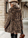 Brown 1950s Leopard Lapel Faux-Wool Coat - vintage fashion, retro style