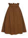 Brown 1950s Solid Elastic Waist Belt Skirt, vintage skirt, retro style - perfect for women who love vintage and retro fashion