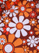 Brown 1960s Bohemian Psychedelic Floral One-Piece Swimsuit, classic vintage style summer beach collection - Image 6