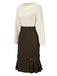 Brown 1960s Contrast Collar Long Sleeve Pencil Dress, vintage dress, retro fashion - perfect for women who love vintage and retro fashion