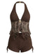 Brown-1960s-Halter-Sheer-Embroidered-Mesh-Tankini-Set, vintage, retro, swimwear