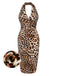 1960s Halter VNeck Leopard Dress | 1960s | vintage dress, retro fashion