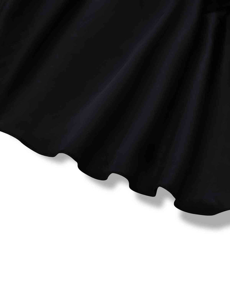 Brown 1960s Pirate Lace-Up Square-Neck Corset Dress - vintage dress, retro fashion