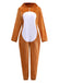 Brown 1970s Christmas Reindeer Cosplay Jumpsuit - vintage jumpsuit, retro fashion