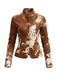 Brown 1970s Western Cowgirl Buttoned Jacket - vintage fashion, retro style