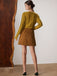 Brown 1980s Button Pocket High Waist A-Line Skirt - vintage skirt, retro style