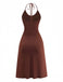 Brown 1980s Vintage Classic Dress 2