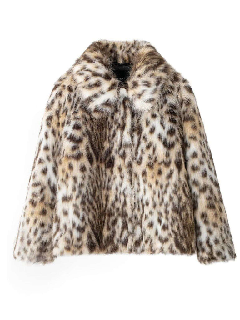 Brown 1980s Leopard Print Faux Fur Coat - vintage fashion, retro style