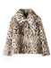 Brown 1980s Leopard Print Faux Fur Coat - vintage fashion, retro style