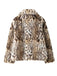 Brown 1980s Leopard Print Faux Fur Coat - vintage fashion, retro style