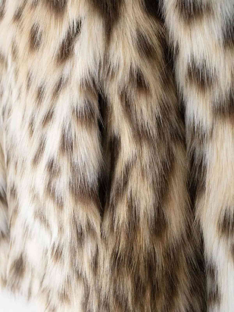 Brown 1980s Leopard Print Faux Fur Coat - vintage fashion, retro style