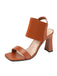 Brown Elastic Strap High Heel Sandals, vintage shoes, retro heels - perfect for women who love vintage and retro fashion