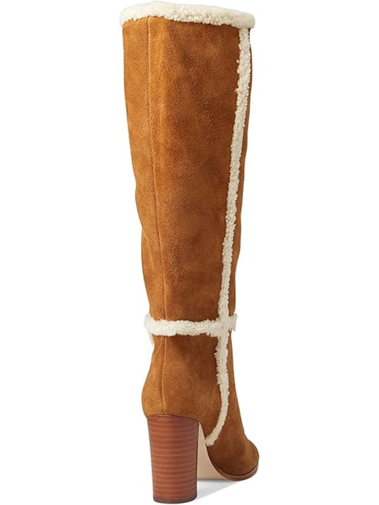 Brown Flannelette Patchwork Chunky Heel Boots: timeless vintage elegance she makes her own