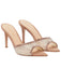 Brown Pointed Rhinestoned Stiletto Heel Slippers: timeless vintage elegance she makes her own