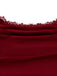 Burgundy 1930s Off-Shoulder Lace Long Sleeves Dress - vintage dress, retro fashion