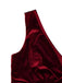 Burgundy 1950s Velvet Sequin V-Neck Maxi Dress - vintage dress, retro fashion, rockabilly