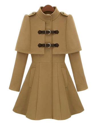 Camel 1940s Single-Breasted Woolen Coat - vintage fashion, retro style
