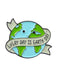 Cartoon Earth Day Letters Round Brooch - vintage fashion, retro style