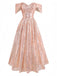 Champagne 1930s Off-Shoulder Sequin Dress - vintage dress, retro fashion