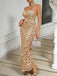 Champagne 1930s Sequined Backless Evening Dress - vintage dress, retro fashion
