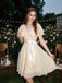 Champagne 1950s Satin Belt Tulle Cocktail Dress - vintage dress, retro fashion, rockabilly