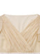Champagne 1950s Satin Belt Tulle Cocktail Dress - vintage dress, retro fashion, rockabilly