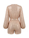 Champagne 1980s Sequin One Piece Romper 3