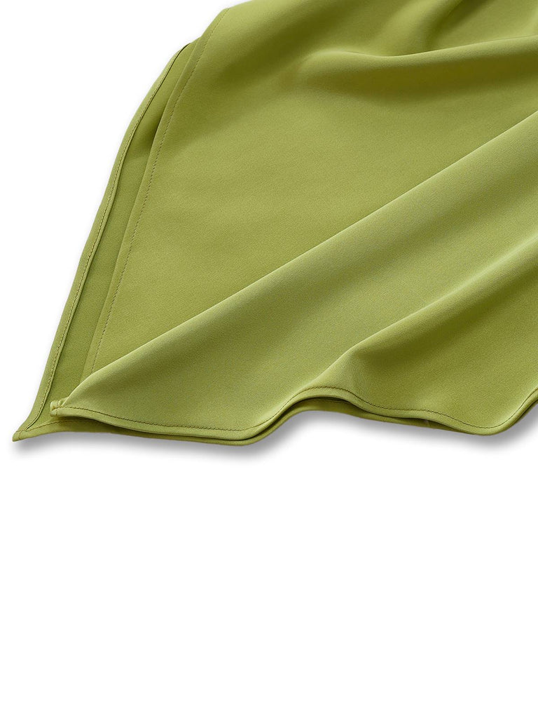 Chartreuse 1920s Shimmering Handkerchief Hem Dress - vintage dress, retro fashion, Gatsby party