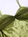 Chartreuse 1950s Pearl Mesh Patchwork Satin Dress - vintage dress, retro fashion, rockabilly