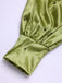 Chartreuse 1950s Pearl Mesh Patchwork Satin Dress - vintage dress, retro fashion, rockabilly