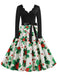 Christmas 1950s V-Neck Patchwork Swing Dress: timeless style reimagined