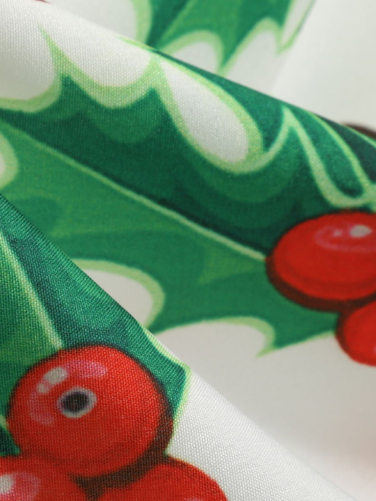 Christmas 1950s V-Neck Patchwork Swing Dress: timeless style reimagined