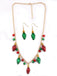 Christmas Bulb Bell Necklace & Earrings Set - vintage fashion, retro style
