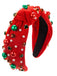She finds her vintage story in this Christmas Colored Beads Rhinestoned Headband