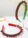Christmas Colored Bell Beads Headband — vintage vintage charm for her modern wardrobe