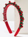 Christmas Colored Bell Beads Headband — vintage style that transcends decades