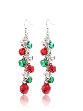 She adds this Christmas Contrast Red Green Bells Earrings and suddenly it's vintage perfection