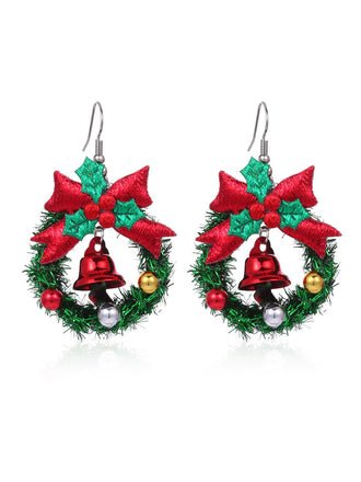 She adds this Christmas Elements Cute Dangle Earrings and suddenly it's vintage perfection