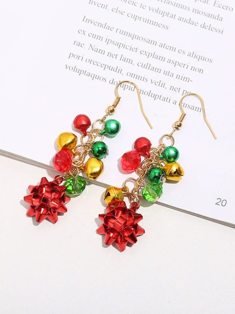 Christmas Flower Bell Necklace & Bracelet & Earring Set - vintage fashion, retro style