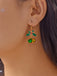 Christmas Holly Leaf Jingle Bell Drop Earrings - vintage fashion, retro style